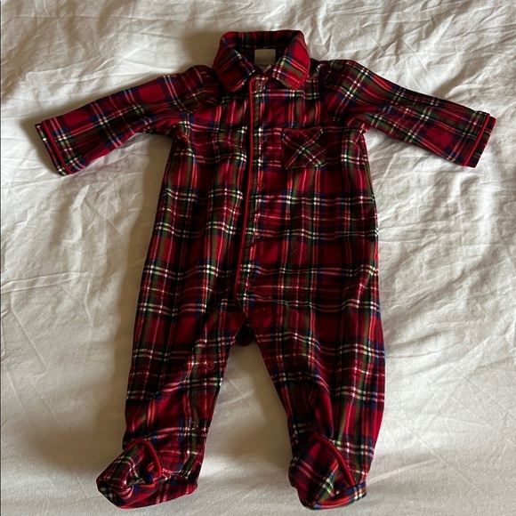 Little Me Red Plaid One Piece - Picture 1 of 1